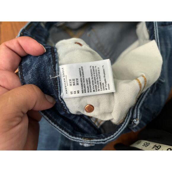 American Eagle Athletic Skinny Jeans Size Mens 30X32 - Picture 7 of 10